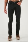 Streç Pamuklu Slim Fit Normal Bel Dar Paça Jeans Erkek Kot Pantolon 1115C24NAPOLI NEFTİ