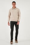 Streç Pamuklu Slim Fit Normal Bel Dar Paça Jeans Erkek Kot Pantolon 1115C24NAPOLI NEFTİ
