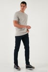 Streç Pamuklu Slim Fit Normal Bel Dar Paça Jeans Erkek Kot Pantolon 1115C24NAPOLI LACİVERT