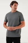 Streç Pamuklu Slim Fit Sıfır Yaka Erkek T Shirt 5902639 AÇIK HAKİ