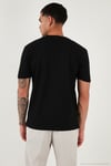Streç Pamuklu Slim Fit Sıfır Yaka Erkek T Shirt 5902639 SİYAH