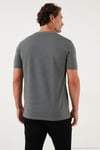 Streç Pamuklu Slim Fit Sıfır Yaka Erkek T Shirt 5902639 AÇIK HAKİ
