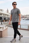 Streç Pamuklu Slim Fit Sıfır Yaka Erkek T Shirt 5902639 AÇIK HAKİ