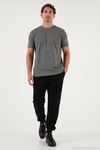 Streç Pamuklu Slim Fit Sıfır Yaka Erkek T Shirt 5902639 AÇIK HAKİ