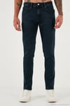 Streç Pamuklu Slim Fit Yüksek Bel Dar Paça Jeans Erkek Kot Pantolon 3300C46TOKYO MAVİ