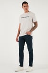 Streç Pamuklu Slim Fit Yüksek Bel Dar Paça Jeans Erkek Kot Pantolon 3300C46TOKYO MAVİ