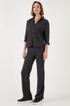 Streç Regular Fit Dokulu Kadın Gömlek 5865975 ANTRASİT
