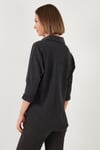 Streç Regular Fit Dokulu Kadın Gömlek 5865975 ANTRASİT