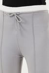 Streç Slim Fit Yüksek Bel Geniş Paça Çimalı Kadın Eşofman Altı 5866078 GRİ
