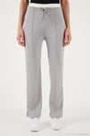 Streç Slim Fit Yüksek Bel Geniş Paça Çimalı Kadın Eşofman Altı 5866078 GRİ