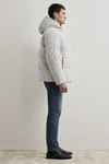 Su İtici Loose Fit Kapüşonlu Şişme Erkek Mont 0110463-70075 AÇIK GRİ