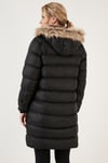 Su İtici Regular Fit Çıkarılabilir Kapüşonlu Şişme Kadın Mont 640Y001 SİYAH