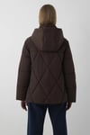 Su İtici Regular Fit Dik Yaka Kapüşonlu Kadın Mont 1110863-70236 KAHVE