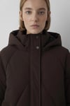 Su İtici Regular Fit Dik Yaka Kapüşonlu Kadın Mont 1110863-70236 KAHVE