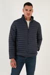 Su İtici Slim Fit Cepli Dik Yaka Şişme Erkek Mont 649010 LACİVERT