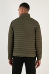 Su İtici Slim Fit Cepli Dik Yaka Şişme Erkek Mont 649010 HAKİ