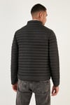 Su İtici Slim Fit Cepli Dik Yaka Şişme Erkek Mont 649010 SİYAH