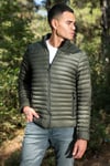 Su İtici Slim Fit Cepli Dik Yaka Şişme Erkek Mont 649010 HAKİ
