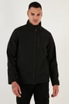 Su İtici Slim Fit Dik Yaka Softshell İnce Erkek Mont 649003 SİYAH