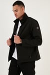 Su İtici Slim Fit Dik Yaka Softshell İnce Erkek Mont 649003 SİYAH