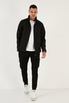 Su İtici Slim Fit Dik Yaka Softshell İnce Erkek Mont 649003 SİYAH