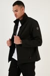 Su İtici Slim Fit Dik Yaka Softshell İnce Erkek Mont 649003 SİYAH