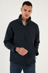 Su İtici Slim Fit Dik Yaka Softshell İnce Erkek Mont 649003 LACİVERT