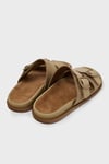 Süet Deri Erkek Sandalet K101091-003 Kahve