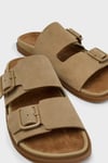 Süet Deri Erkek Sandalet K101091-003 Kahve