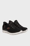 Summits Logolu Kalın Taban Sneaker Kadın Ayakkabı 150128TK BKRG Siyah-Pembe-Altın