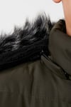Suni Kürklü Peluş Astarlı Çıkarılabilir Kapüşonlu Erkek Çocuk Mont 5763028 HAKİ