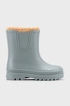 Suya Dayanıklı İçi Kürklü Unisex Çocuk Yağmur Çizmesi W10290 YEŞİL