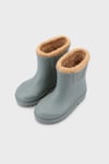 Suya Dayanıklı İçi Kürklü Unisex Çocuk Yağmur Çizmesi W10290 YEŞİL
