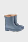 Suya Dayanıklı İçi Kürklü Unisex Çocuk Yağmur Çizmesi W10290 KOYU MAVİ