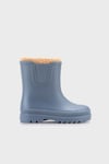 Suya Dayanıklı İçi Kürklü Unisex Çocuk Yağmur Çizmesi W10290 KOYU MAVİ
