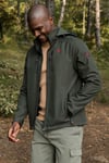 Suya ve Rüzgara Dayanıklı Kapüşonlu Softshell Erkek Mont 5855045 HAKİ