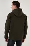 Suya ve Rüzgara Dayanıklı Kapüşonlu Softshell Erkek Mont 5855045 HAKİ