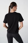 T-ıc Icona Pamuklu Regular Fit Bisiklet Yaka Kadın T Shirt 911867-2001 SİYAH