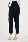 Tapered Fit Yüksek Bel Daralan Paça Kemerli Havuç Kadın Pantolon 6923854 LACİVERT