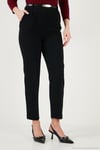 Tapered Fit Yüksek Bel Daralan Paça Kemerli Havuç Kadın Pantolon 6923854 SİYAH