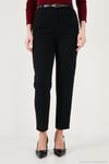 Tapered Fit Yüksek Bel Daralan Paça Kemerli Havuç Kadın Pantolon 6923854 SİYAH