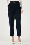 Tapered Fit Yüksek Bel Daralan Paça Kemerli Havuç Kadın Pantolon 6923854 LACİVERT