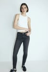 Tess Pamuklu Skinny Fit Normal Bel Dar Paça Jeans Kadın Kot Pantolon 100328-86444 ANTRASİT