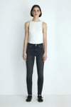 Tess Pamuklu Skinny Fit Normal Bel Dar Paça Jeans Kadın Kot Pantolon 100328-86444 ANTRASİT