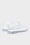 Tobby Gloss Glıtter Kaymayı Önleyen Flex Foam Cırtlı Şeffaf Kız Çocuk Sandalet S10308 GRİ