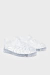 Tobby Gloss Glıtter Kaymayı Önleyen Flex Foam Cırtlı Şeffaf Kız Çocuk Sandalet S10308 GRİ