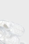 Tobby Gloss Glıtter Kaymayı Önleyen Flex Foam Cırtlı Şeffaf Kız Çocuk Sandalet S10308 GRİ