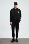 Travis Pamuklu Regular Fit Logolu Şerit Detaylı Erkek Eşofman Altı 112050086 SİYAH