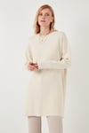 Triko Modest Bisiklet Yaka Kadın Kazak 4616152 KREM