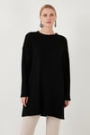 Triko Modest Bisiklet Yaka Kadın Kazak 4616152 SİYAH